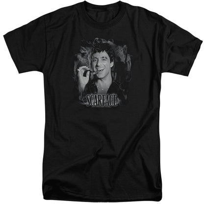 Scarface Smokey Scar Mens Tall T Shirt Black