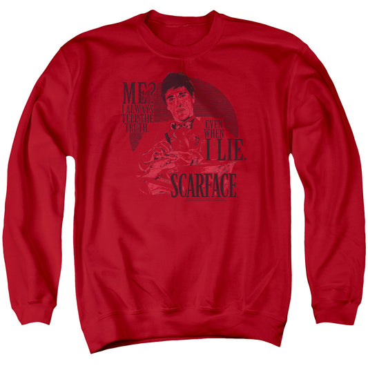 Scarface Truth Mens Crewneck Sweatshirt Red
