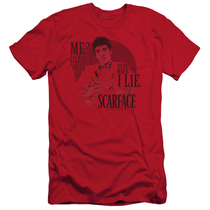 Scarface Truth Slim Fit Mens T Shirt Red