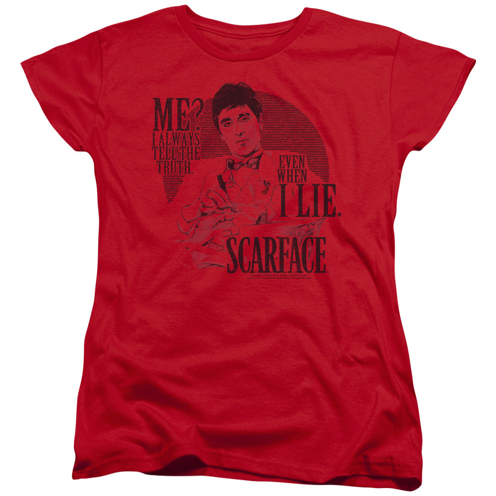 Scarface Truth Womens T Shirt Red