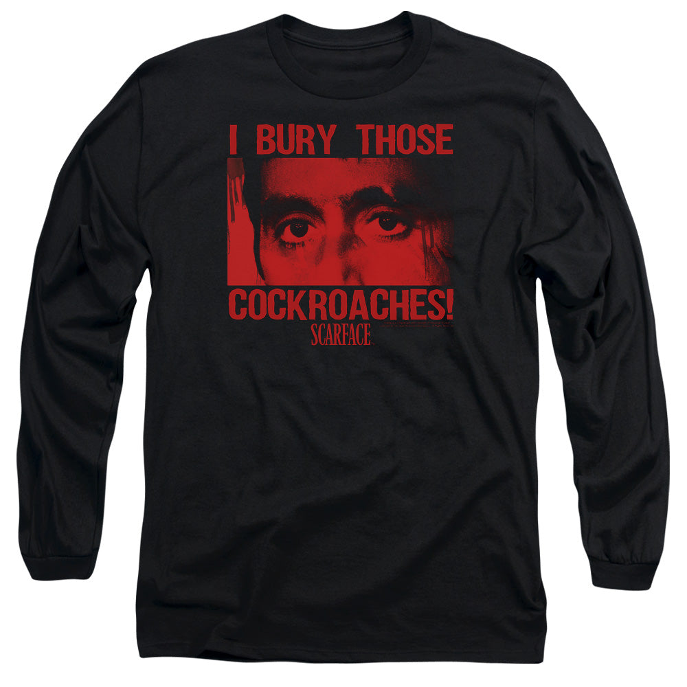 Scarface Cockroaches Mens Long Sleeve Shirt Black