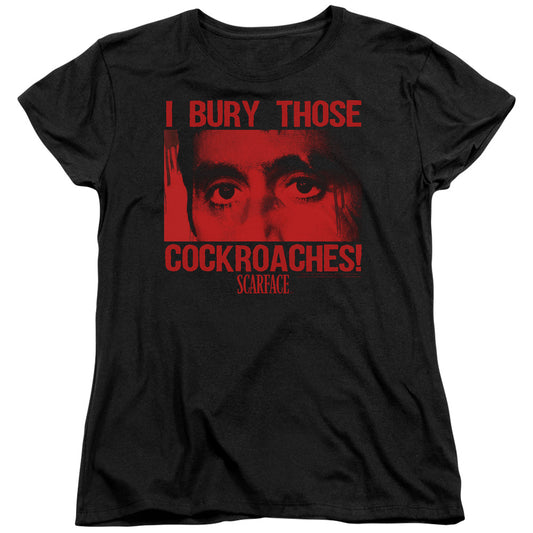 Scarface Cockroaches Womens T Shirt Black