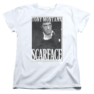 Scarface Business Face Womens T Shirt White