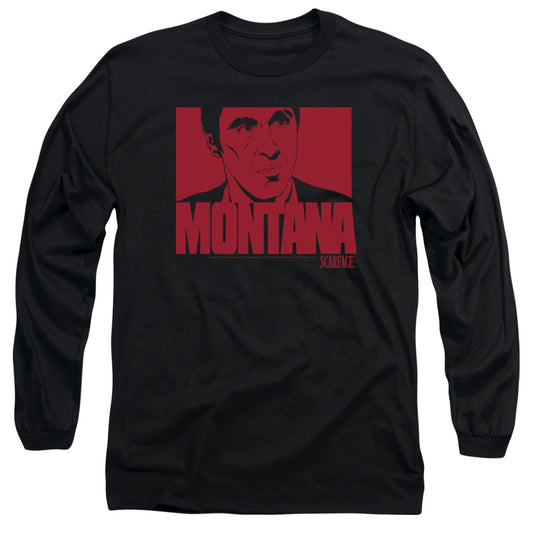 Scarface Montana Face Mens Long Sleeve Shirt Black
