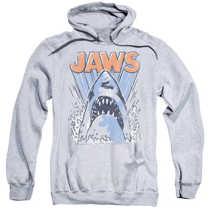 Jaws Comic Splash Mens Hoodie Athletic Heather