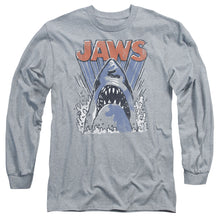 Load image into Gallery viewer, Jaws Comic Splash Mens Long Sleeve Shirt Athletic Heather