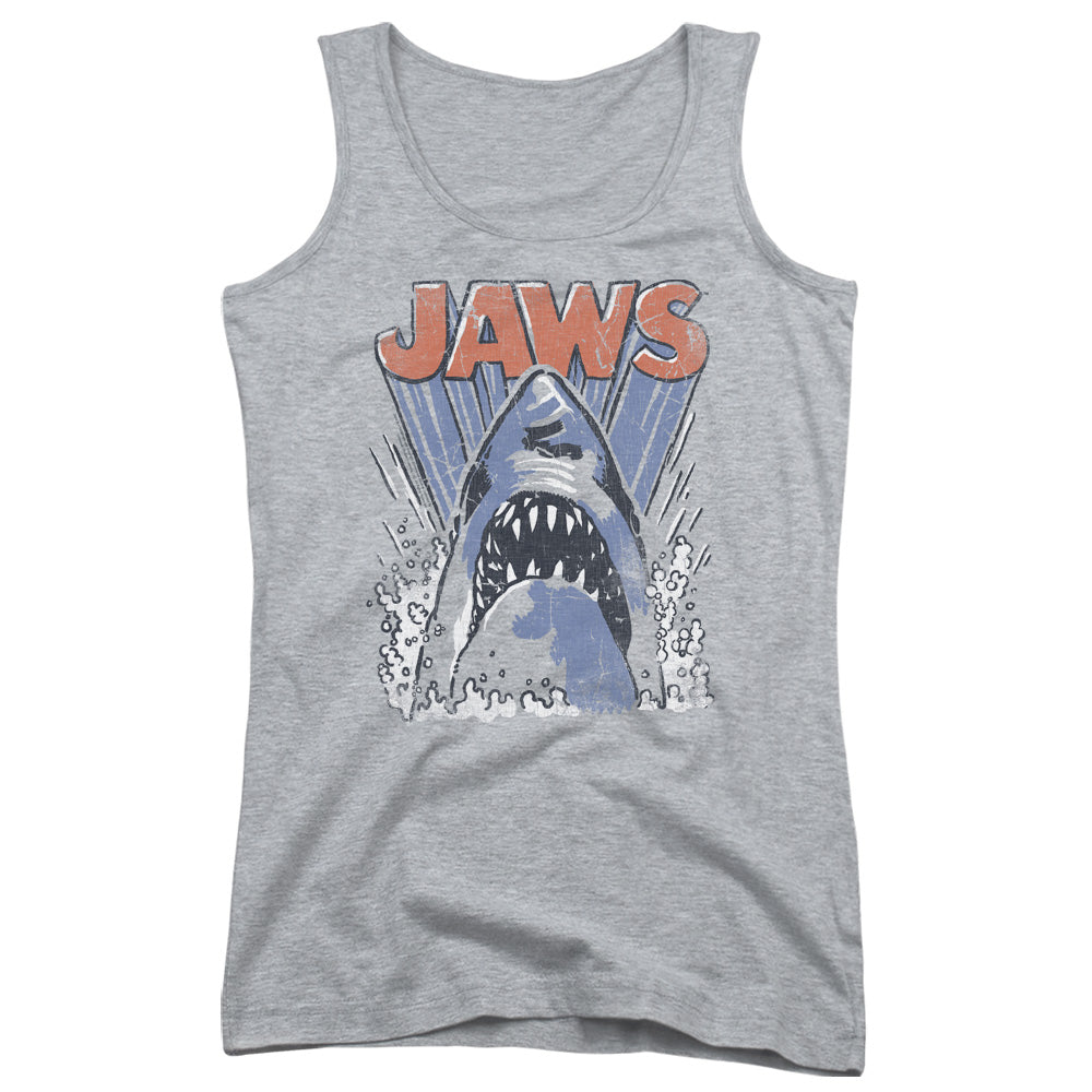 Jaws Comic Splash Womens Tank Top Shirt Athletic Heather