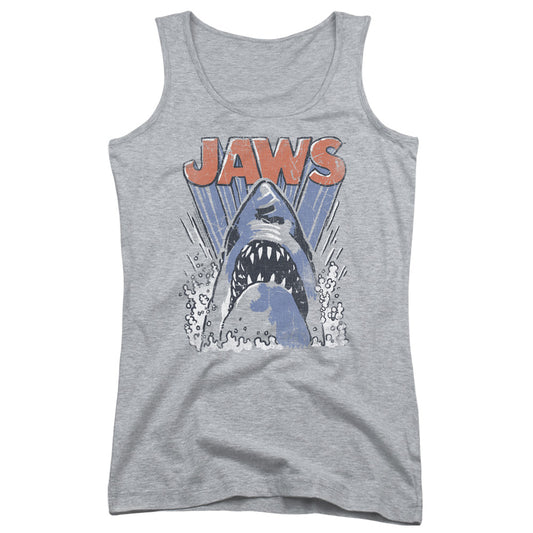 Jaws Comic Splash Womens Tank Top Shirt Athletic Heather