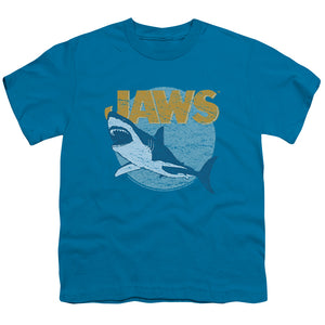 Jaws Day Glow Kids Youth T Shirt Turquoise