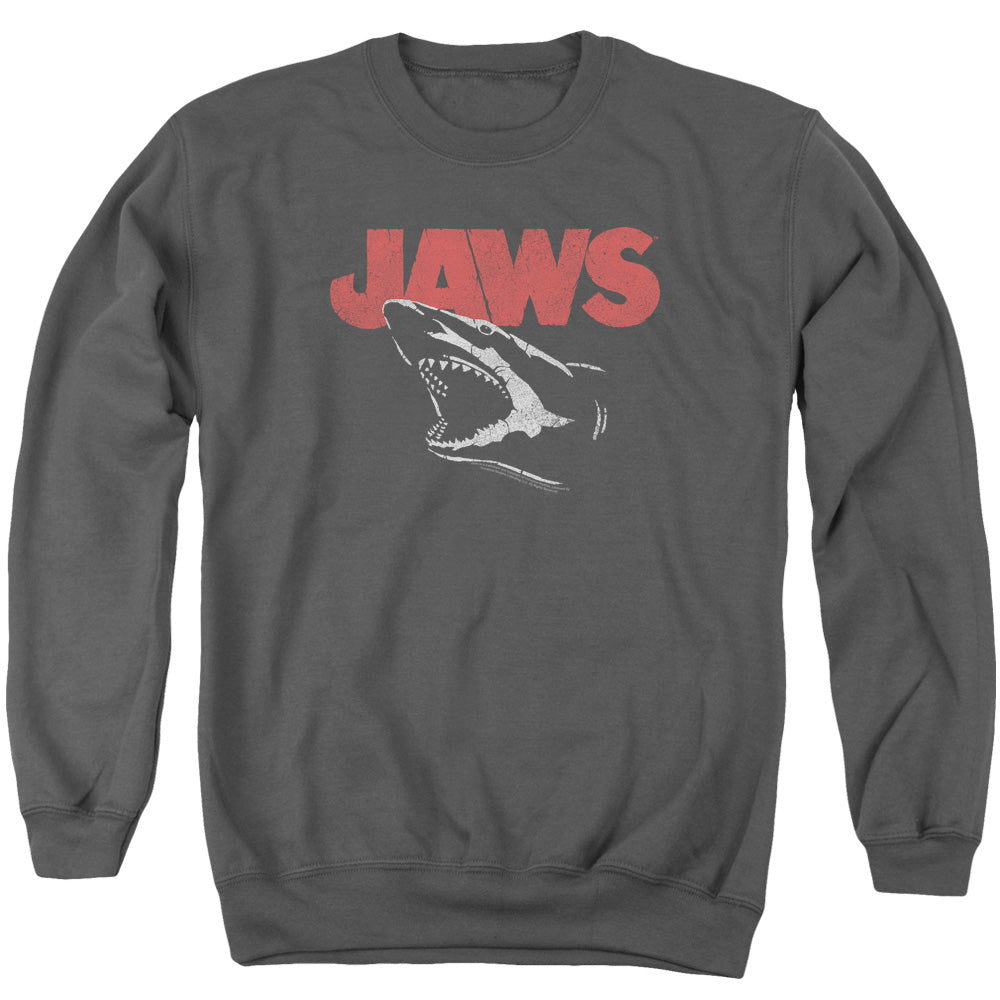 Jaws Cracked Jaw Mens Crewneck Sweatshirt Charcoal