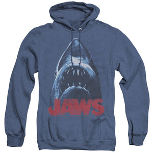 Jaws From Below Heather Mens Hoodie Royal Blue