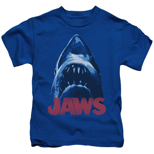 Jaws From Below Juvenile Kids Youth T Shirt Royal Blue