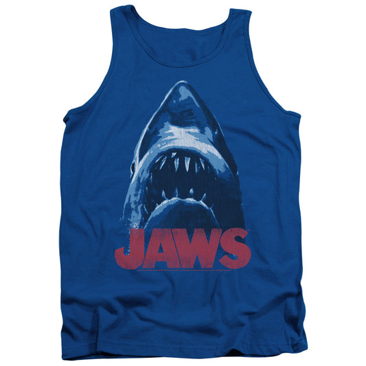 Jaws From Below Mens Tank Top Shirt Royal Blue