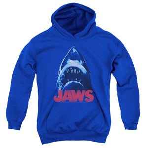 Jaws From Below Kids Youth Hoodie Royal Blue