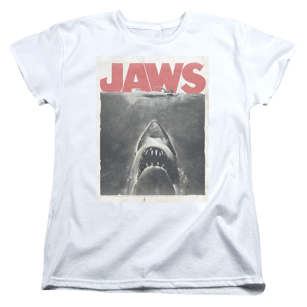 Jaws Classic Fear Womens T Shirt White