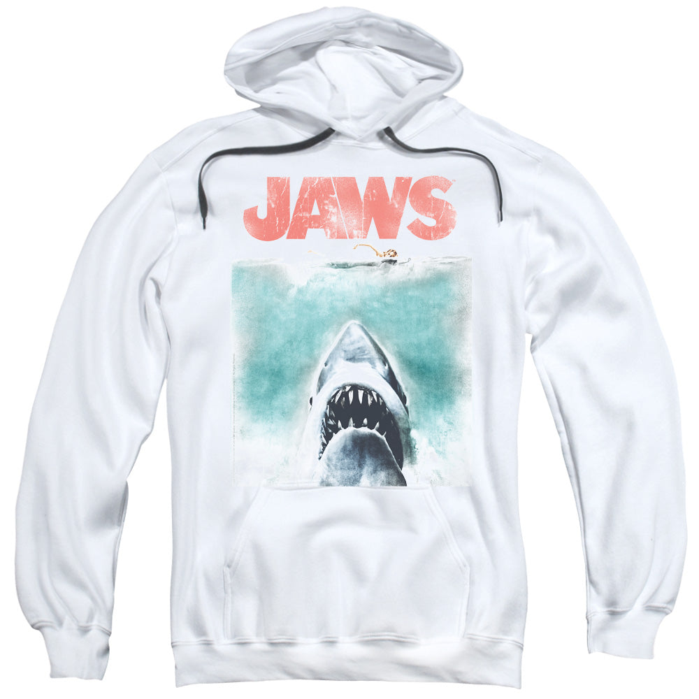 Jaws Vintage Poster Mens Hoodie White