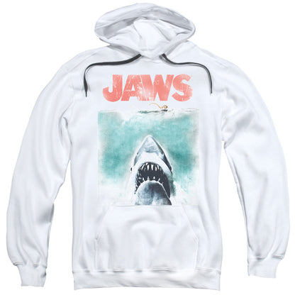 Jaws Vintage Poster Mens Hoodie White
