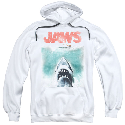 Jaws Vintage Poster Mens Hoodie White