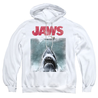 Jaws Vintage Poster Mens Hoodie White