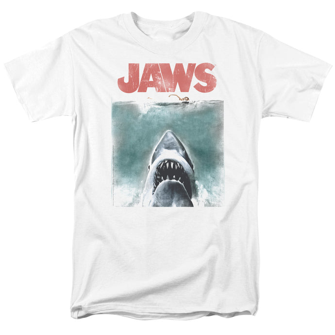 Jaws Vintage Poster Mens T Shirt White