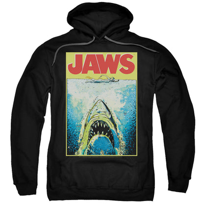 Jaws Bright Jaws Mens Hoodie Black