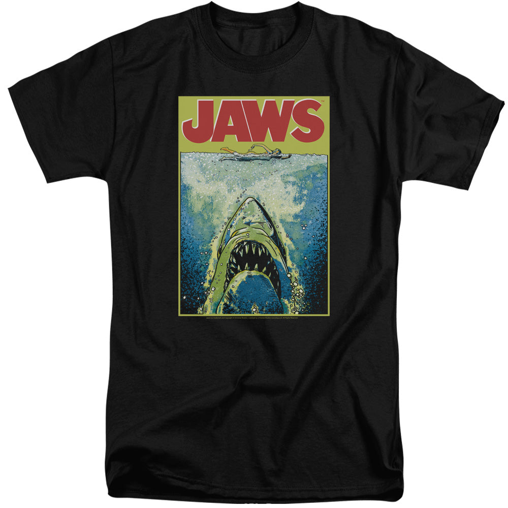 Jaws Bright Jaws Mens Tall T Shirt Black