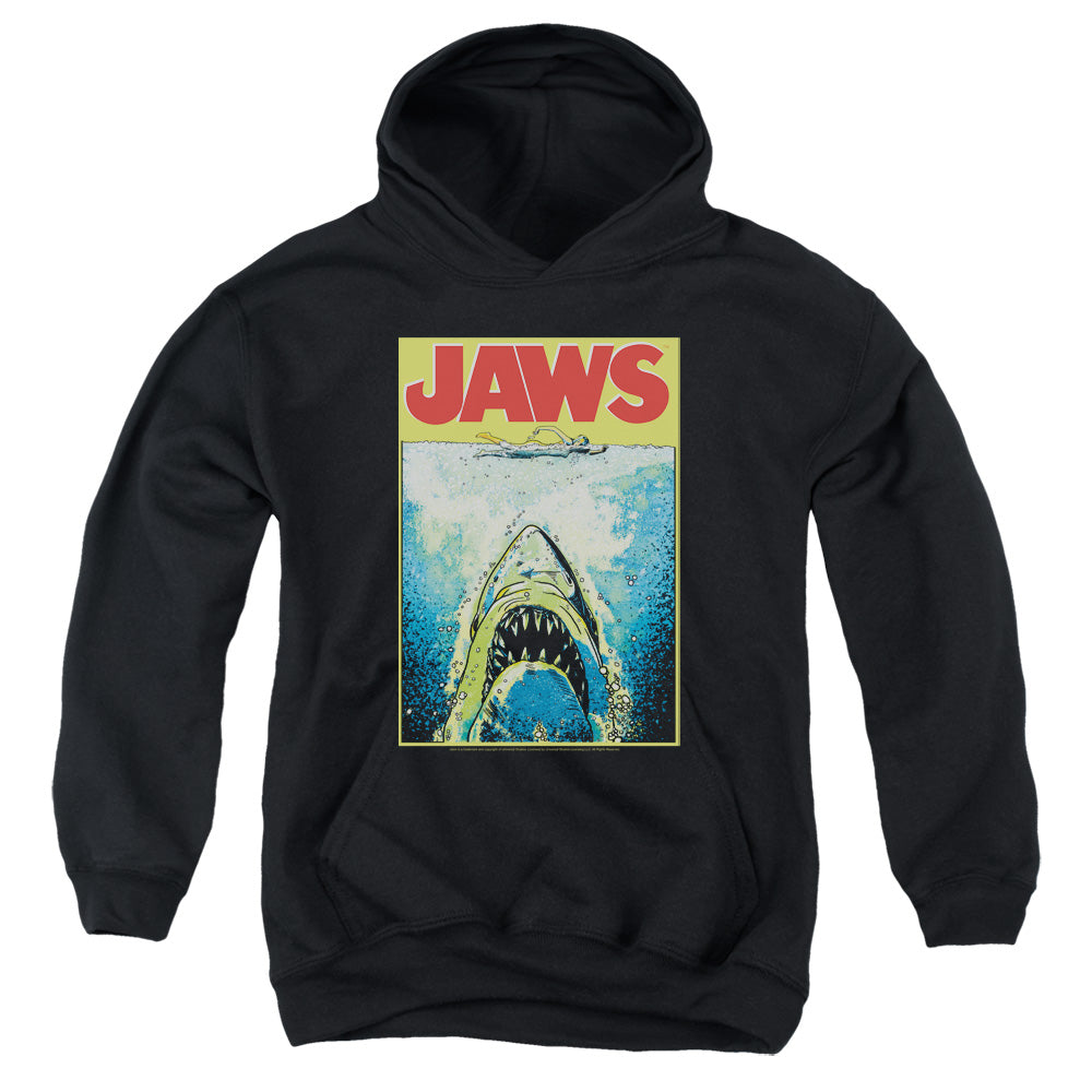 Jaws Bright Jaws Kids Youth Hoodie Black