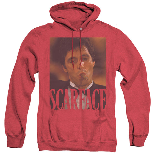 Scarface oking Cigar Heather Mens Hoodie Red