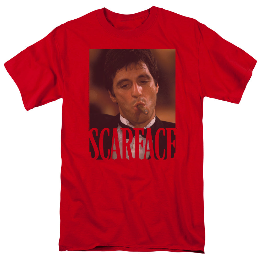 Scarface Smoking Cigar Mens T Shirt Red