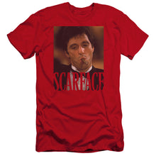 Load image into Gallery viewer, Scarface oking Cigar Premium Bella Canvas Slim Fit Mens T Shirt Red