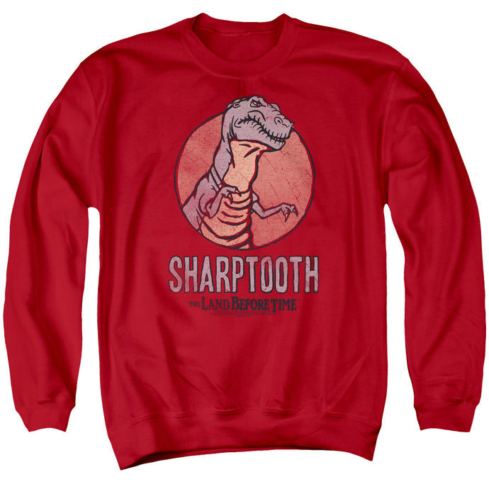 The Land Before Time Sharptooth Mens Crewneck Sweatshirt Red
