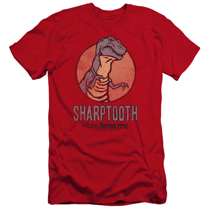 The Land Before Time Sharptooth Premium Bella Canvas Slim Fit Mens T Shirt Red