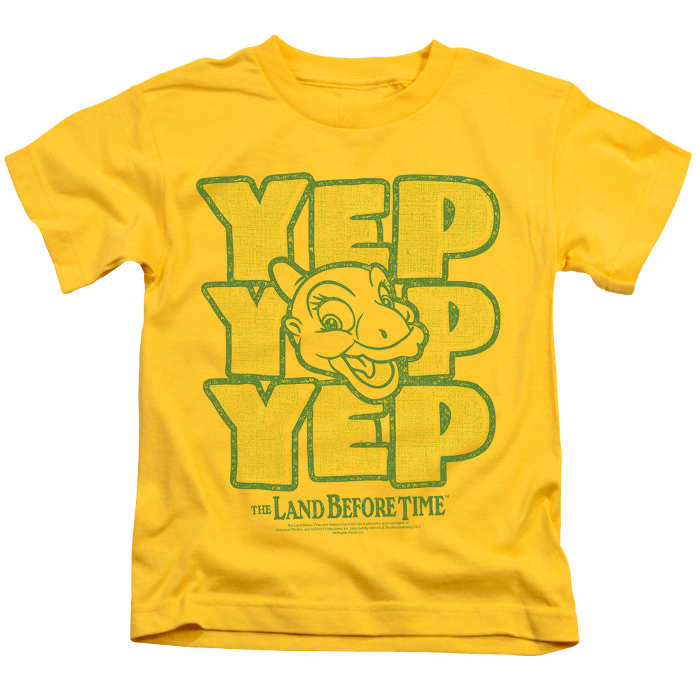 The Land Before Time Yep Yep Yep Juvenile Kids Youth T Shirt Yellow