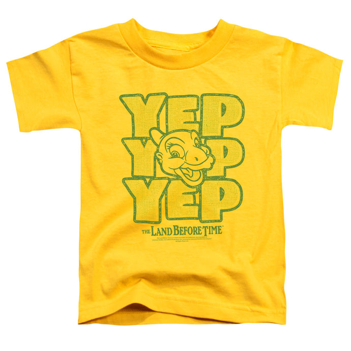The Land Before Time Yep Yep Yep Toddler Kids Youth T Shirt Yellow