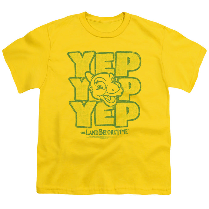 The Land Before Time Yep Yep Yep Kids Youth T Shirt Yellow