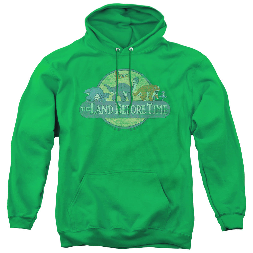 The Land Before Time Retro Logo Mens Hoodie Kelly Green