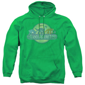 The Land Before Time Retro Logo Mens Hoodie Kelly Green