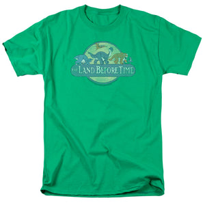 The Land Before Time Retro Logo Mens T Shirt Kelly Green