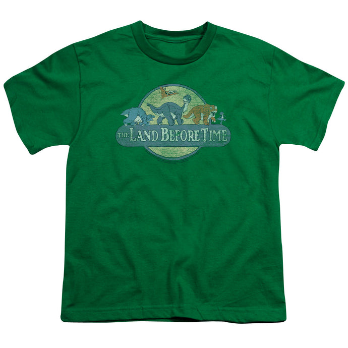 The Land Before Time Retro Logo Kids Youth T Shirt Kelly Green