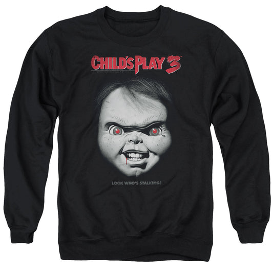 Childs Play 3 Face Poster Mens Crewneck Sweatshirt Black