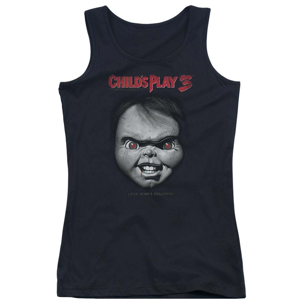 Childs Play 3 Face Poster Womens Tank Top Shirt Black