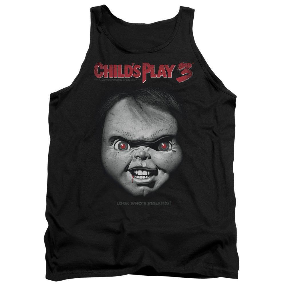 Childs Play 3 Face Poster Mens Tank Top Shirt Black