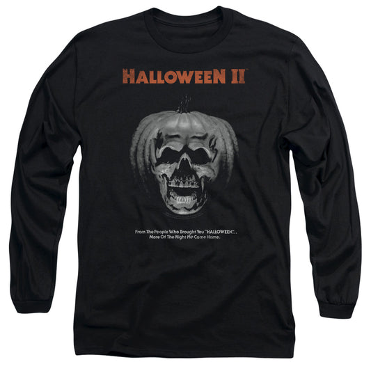 Halloween II Pumpkin Poster Mens Long Sleeve Shirt Black