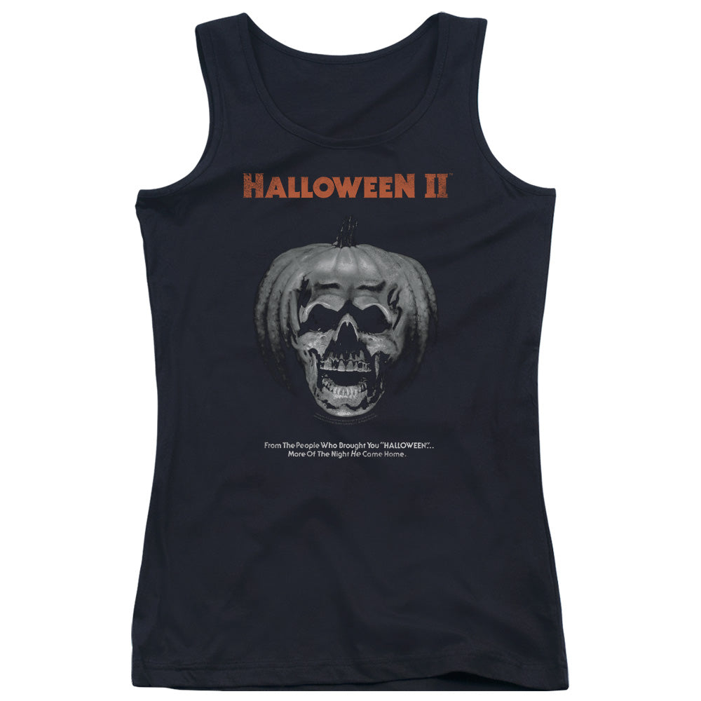 Halloween II Pumpkin Poster Womens Tank Top Shirt Black