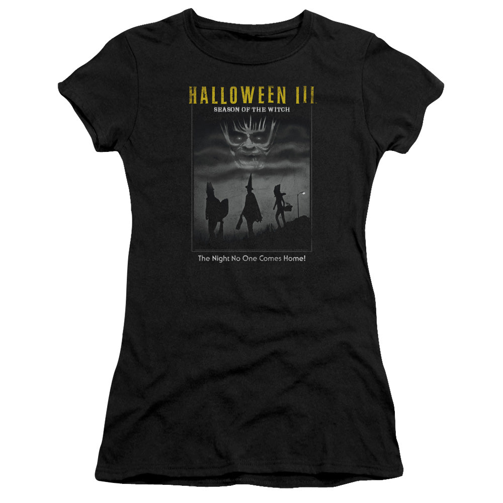 Halloween III Kids Poster Junior Sheer Cap Sleeve Womens T Shirt Black