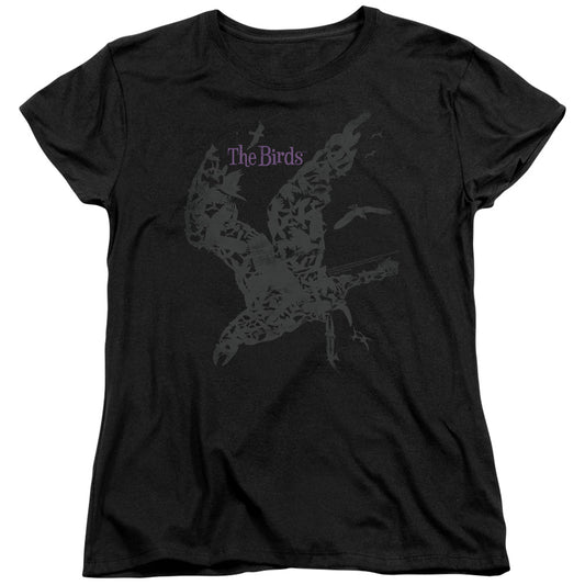 The Birds Poster Womens T Shirt Black