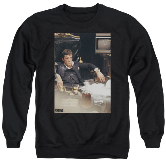 Scarface Sit Back Mens Crewneck Sweatshirt Black