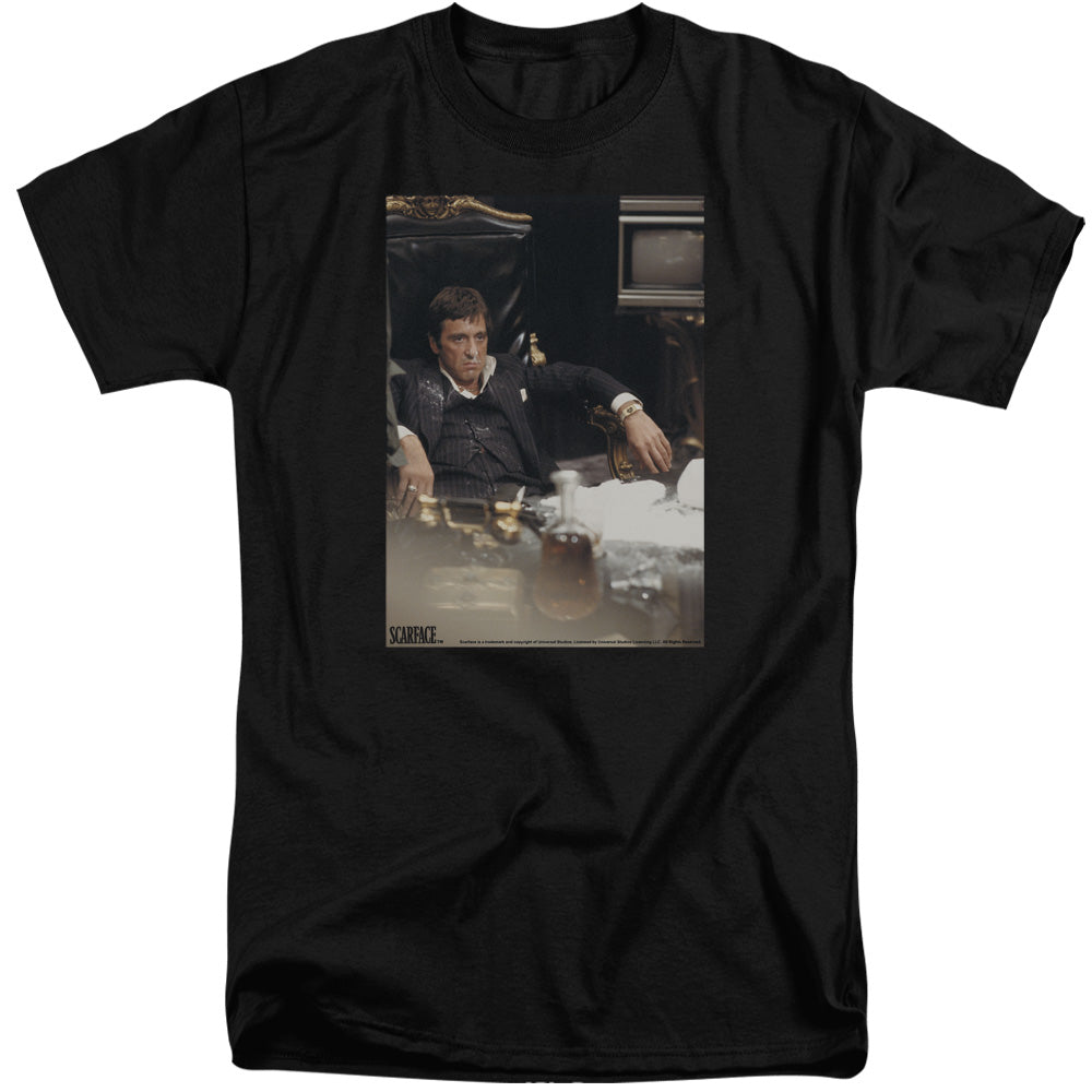 Scarface Sit Back Mens Tall T Shirt Black Officially Licensed