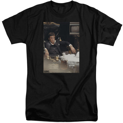 Scarface Sit Back Mens Tall T Shirt Black Officially Licensed