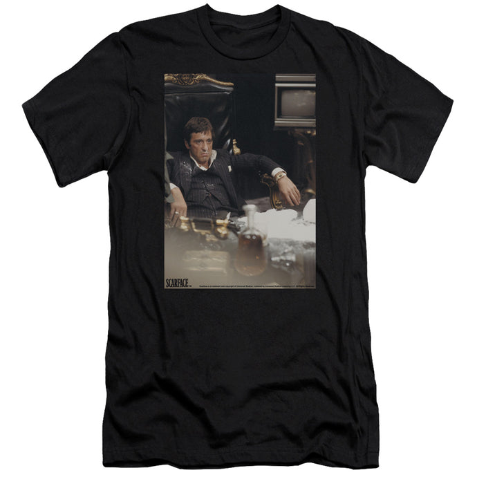 Scarface Sit Back Premium Bella Canvas Slim Fit Mens T Shirt Black